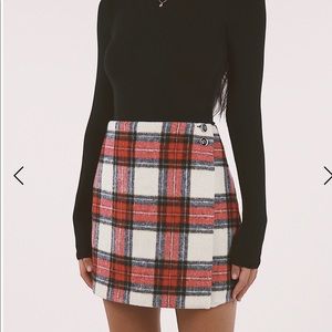 Cry Baby Rachel Green Wool Plaid Skirt size 6